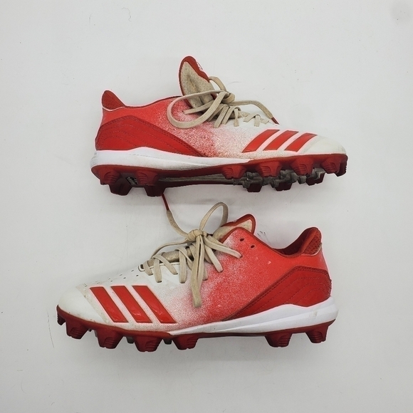 adidas Men Size 7.5 Shoes Baseball Cleats Icon 4 Splash MD Red Lace Up G26694 - Picture 8 of 12